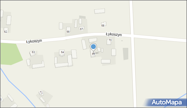 Łykoszyn, Łykoszyn, 65, mapa Łykoszyn