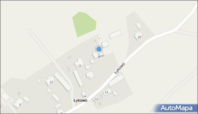 Łykowo, Łykowo, 15, mapa Łykowo