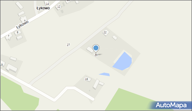 Łykowo, Łykowo, 20, mapa Łykowo