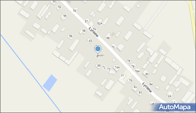 Łyniew, Łyniew, 67, mapa Łyniew