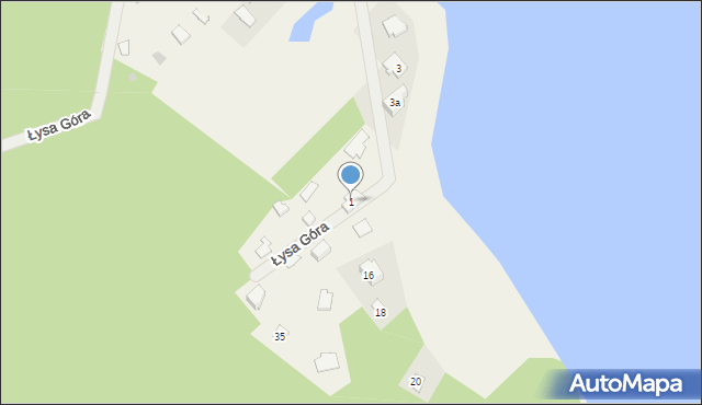Łysa Góra, Łysa Góra, 1, mapa Łysa Góra