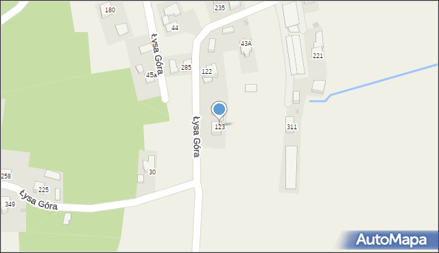 Łysa Góra, Łysa Góra, 123, mapa Łysa Góra