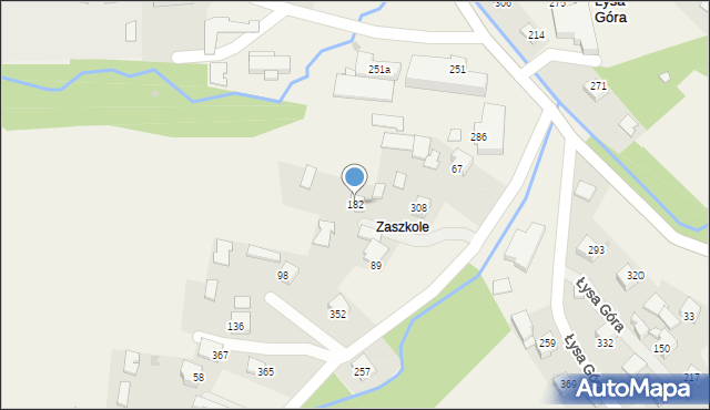 Łysa Góra, Łysa Góra, 182, mapa Łysa Góra