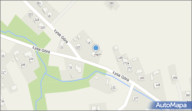 Łysa Góra, Łysa Góra, 276, mapa Łysa Góra