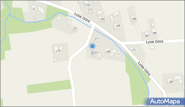 Łysa Góra, Łysa Góra, 321, mapa Łysa Góra