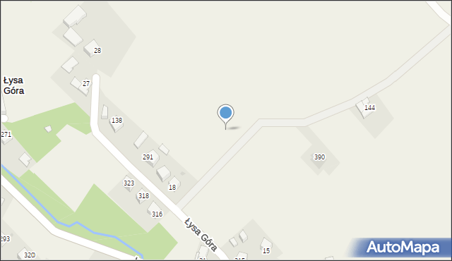 Łysa Góra, Łysa Góra, 393, mapa Łysa Góra