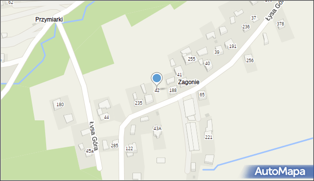 Łysa Góra, Łysa Góra, 42, mapa Łysa Góra