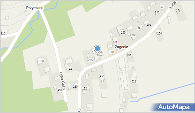 Łysa Góra, Łysa Góra, 43, mapa Łysa Góra