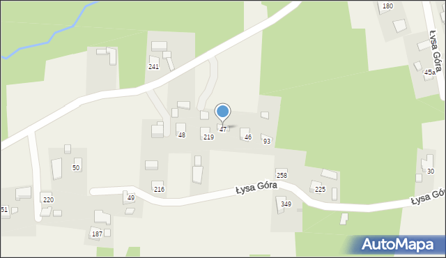 Łysa Góra, Łysa Góra, 47, mapa Łysa Góra