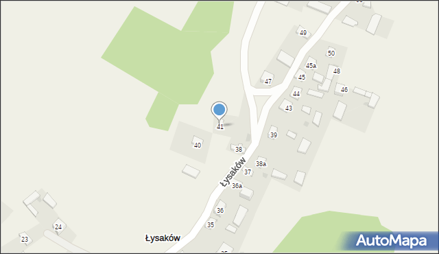 Łysaków, Łysaków, 41, mapa Łysaków