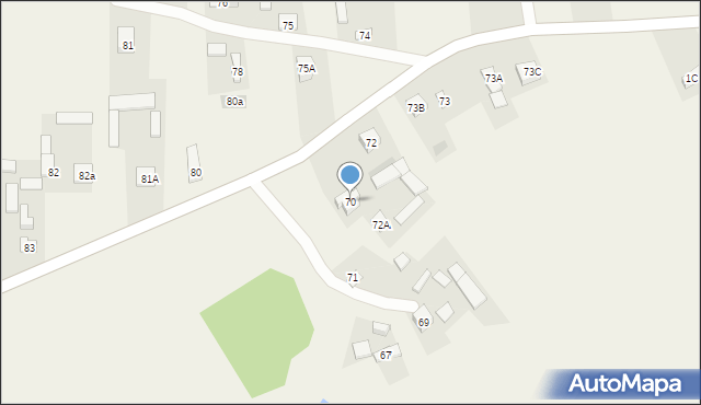 Łysaków, Łysaków, 70, mapa Łysaków