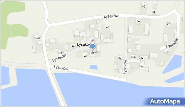 Łysaków, Łysaków, 63, mapa Łysaków