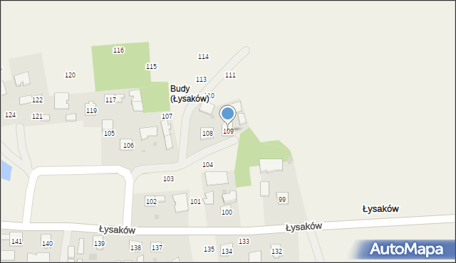 Łysaków, Łysaków, 109, mapa Łysaków
