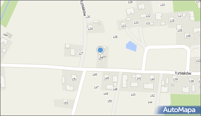 Łysaków, Łysaków, 125, mapa Łysaków