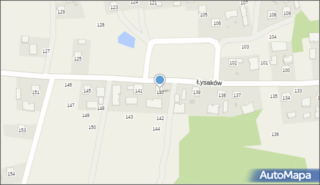 Łysaków, Łysaków, 140, mapa Łysaków