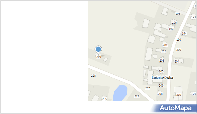 Łysaków, Łysaków, 229, mapa Łysaków