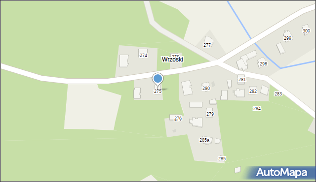 Łysaków, Łysaków, 275, mapa Łysaków