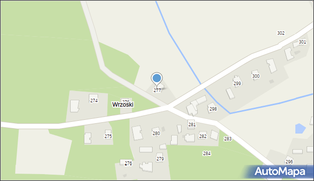 Łysaków, Łysaków, 277, mapa Łysaków