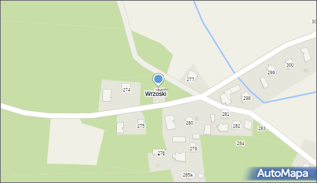 Łysaków, Łysaków, 278, mapa Łysaków