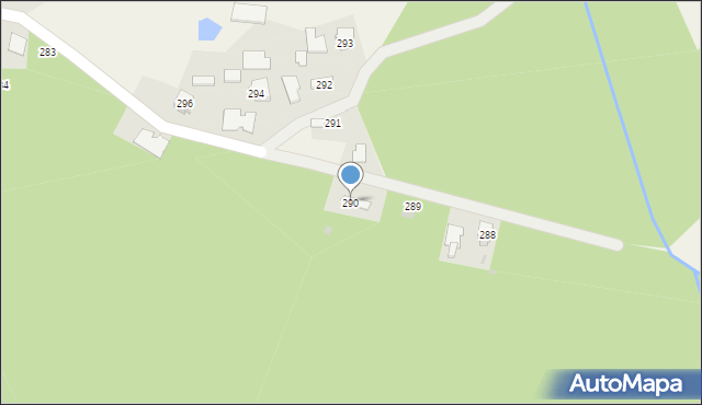 Łysaków, Łysaków, 290, mapa Łysaków