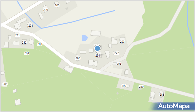 Łysaków, Łysaków, 294, mapa Łysaków