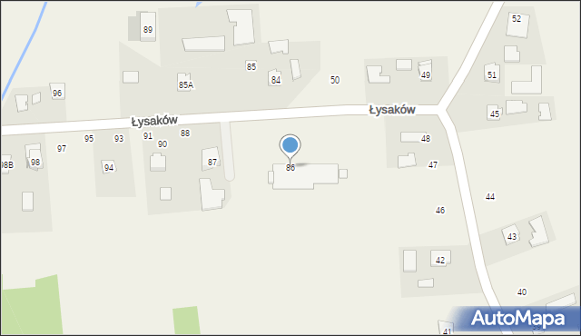 Łysaków, Łysaków, 86, mapa Łysaków