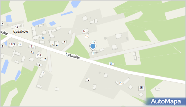 Łysaków, Łysaków, 1, mapa Łysaków