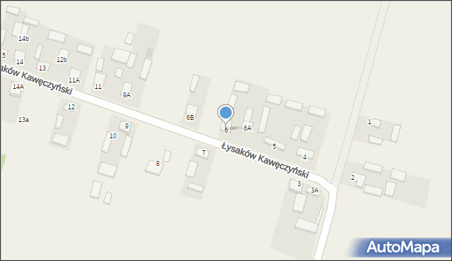 Łysaków Kawęczyński, Łysaków Kawęczyński, 6, mapa Łysaków Kawęczyński