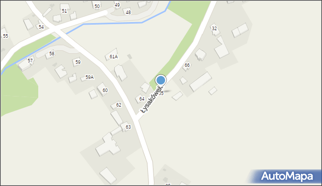 Łysakówek, Łysakówek, 65, mapa Łysakówek