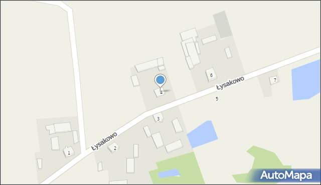 Łysakowo, Łysakowo, 4, mapa Łysakowo