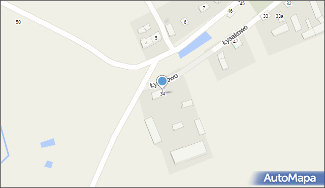 Łysakowo, Łysakowo, 34, mapa Łysakowo