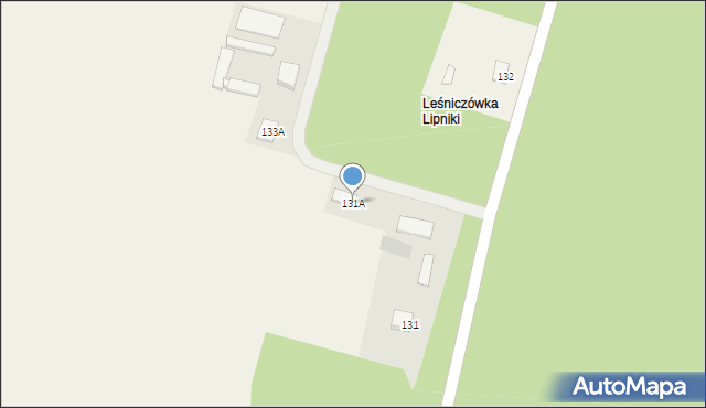 Łyse, Łyse, 131A, mapa Łyse