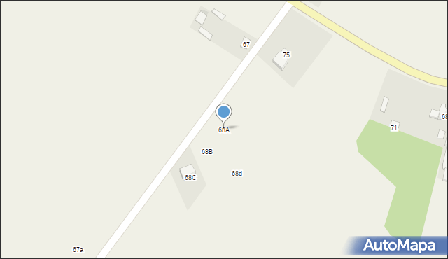 Łyse, Łyse, 68A, mapa Łyse