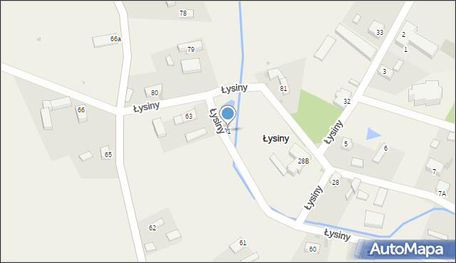 Łysiny, Łysiny, 31, mapa Łysiny