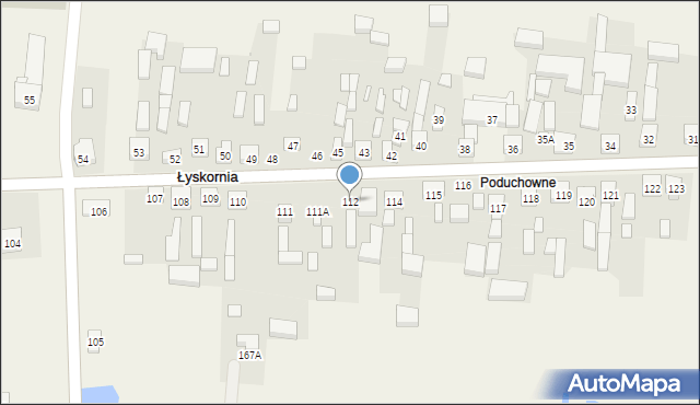 Łyskornia, Łyskornia, 112, mapa Łyskornia