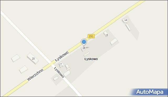 Łyskowo, Łyskowo, 16, mapa Łyskowo