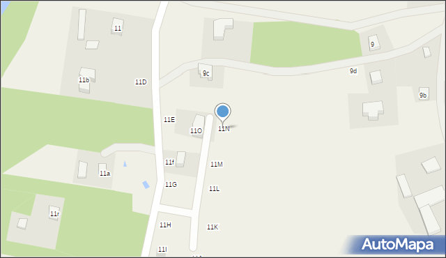 Łyśniewo Sierakowickie, Łyśniewo Sierakowickie, 11N, mapa Łyśniewo Sierakowickie