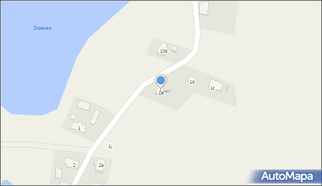 Łyśniewo Sierakowickie, Łyśniewo Sierakowickie, 1a, mapa Łyśniewo Sierakowickie