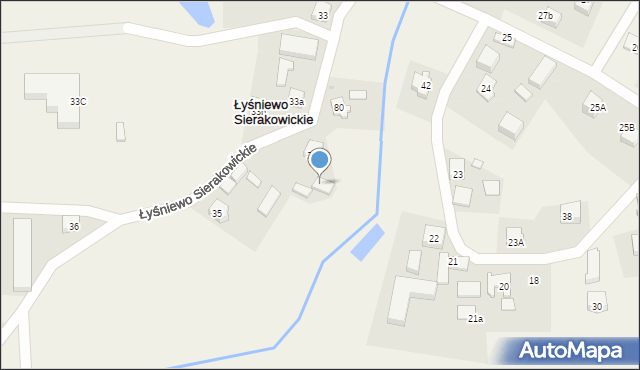 Łyśniewo Sierakowickie, Łyśniewo Sierakowickie, 34a, mapa Łyśniewo Sierakowickie