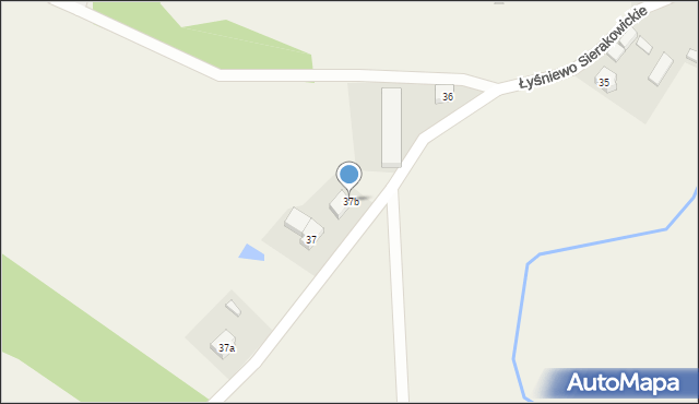 Łyśniewo Sierakowickie, Łyśniewo Sierakowickie, 37b, mapa Łyśniewo Sierakowickie