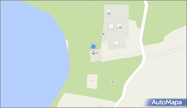 Łyśniewo Sierakowickie, Łyśniewo Sierakowickie, 86, mapa Łyśniewo Sierakowickie