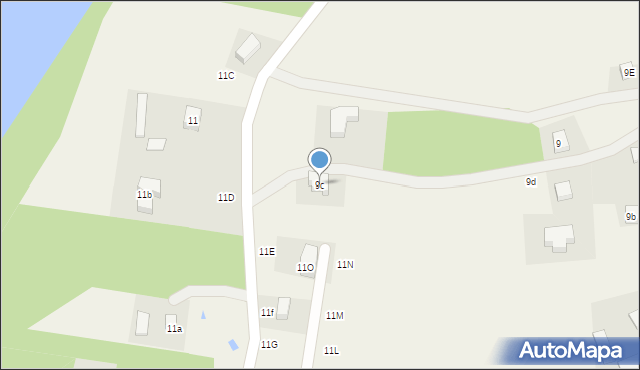 Łyśniewo Sierakowickie, Łyśniewo Sierakowickie, 9c, mapa Łyśniewo Sierakowickie