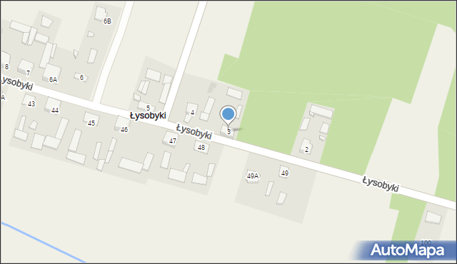 Łysobyki, Łysobyki, 3, mapa Łysobyki