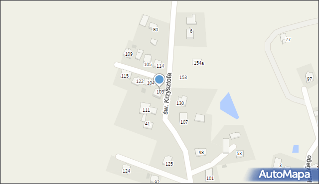 Łysokanie, Łysokanie, 103, mapa Łysokanie