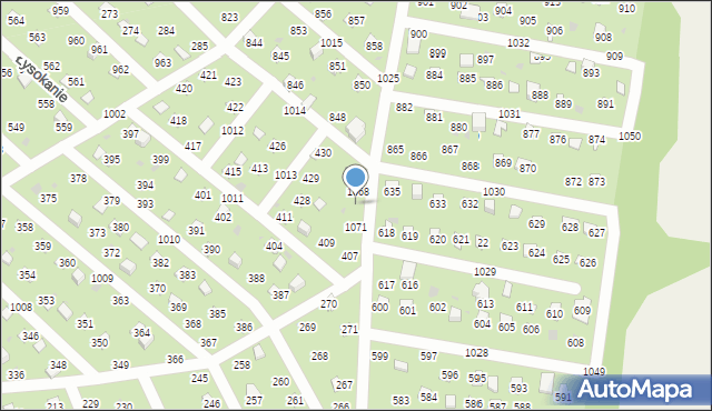 Łysokanie, Łysokanie, 1070, mapa Łysokanie