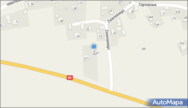 Łysokanie, Łysokanie, 112, mapa Łysokanie