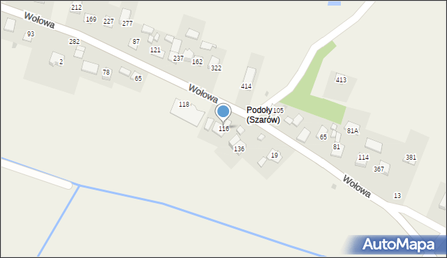 Łysokanie, Łysokanie, 116, mapa Łysokanie