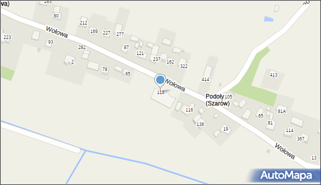 Łysokanie, Łysokanie, 118, mapa Łysokanie