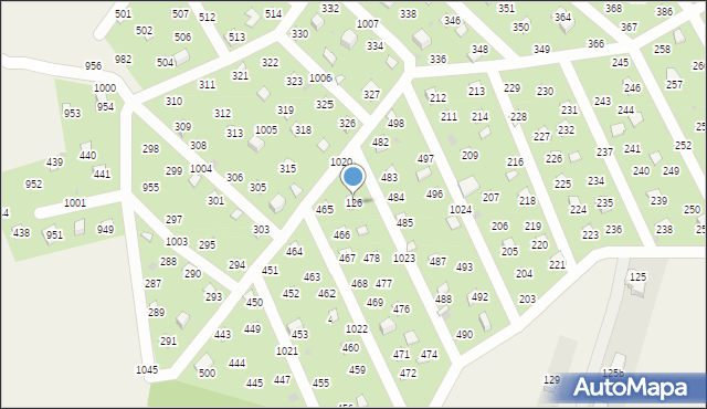 Łysokanie, Łysokanie, 126, mapa Łysokanie