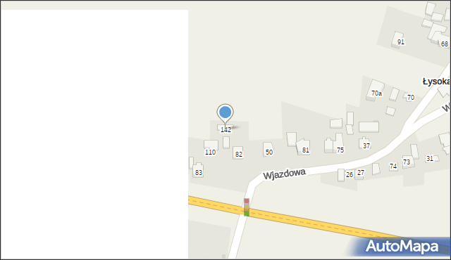 Łysokanie, Łysokanie, 142, mapa Łysokanie
